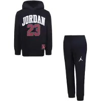 Jordan Joggedress - Svart m. Hvit/Rød - - 4-5 år (104-110) - Joggedress