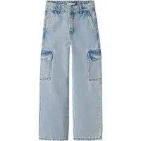 Name It Kids Jeans - Cargo - Noos - NkfRose - Light Blue Bleached Den - - 11 år (146) - Jeans