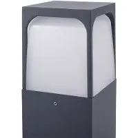 Forlight sokkellampe Veta, høyde 50 cm, svart, aluminium