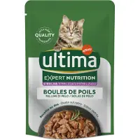 Affinity Ultima Ultima Cat Expert Nutrition Hairball Storfekjøtt & Laks - 4 x 70 g
