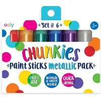 Ooly Chunkies Paint Sticks Metallic 6 stk fargestifter