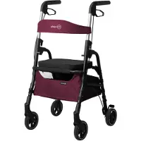 Playmarket W4 rullator / shoppingvogn – BordeauxUtendørs rollatorer