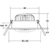 Brumberg LED-spot BB37 på/av-tilkoblingsboks med svart struktur