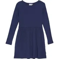 Minymo Kjole - Rib - Dark Navy - - 5 år (110) - Kjole