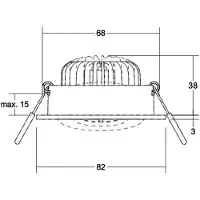 Brumberg LED innfellingsspot BB34 RC koblingsboks strukturert svart