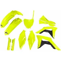 Ufo Honda Crf 250r/450r 2018-2021 With Airbox Cover Eu Hokit123f-dflu Fork Protectors & Plastsett