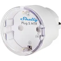 Shelly Plug S Gen3 smartplugg Matter Wi-Fi 12 A, hvit