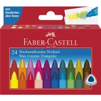 Faber-Castell Voksfarger - Trekantet - 24 stk. - Multi - - OneSize - Fargesett
