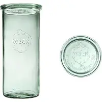 Weck Sylindrisk glasskrukke 1500 ml med lokk - pakke á 6 stk I