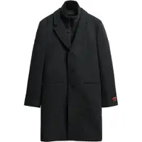 Superdry for man. M5011970A Tailored 2-in-1 city coat black (S), Casual, Wool
