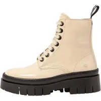 Art for woman. 1195313ZZ003_020 Leather ankle boots 1953 Amberes beige (37), Flat, Laces, Casual