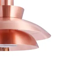 LUCANDE utendørs vegglampe Thais, kobberfarget, stål
