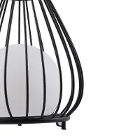 LINDBY LED-solcellelampe Kelda, svart, metall, 38 cm, dimbar.