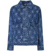 Pepe Jeans for woman. PL402483 Jacket Loa Jacquard blue (L), Casual, Cotton, Sustainable
