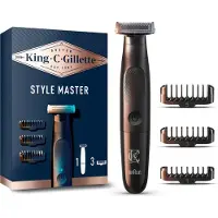 King C. Gillette Style Master 4D-blad, svart, 1 mm, 3 mm, 1 mm, rustfritt stål, CE