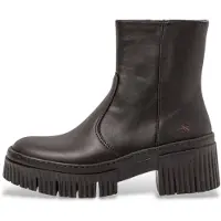 Art for woman. 113741101003_001 Leather ankle boots 1374 black (39), 3 to 5 cm, Zip, Casual