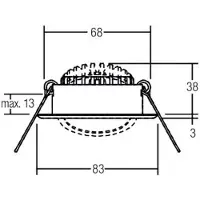 Brumberg LED innfellingsspot BB09, RC dimbar, hvit