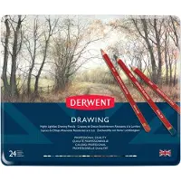 Derwent Drawing blyantsett, 24 blyanter i metallboks