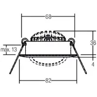 Brumberg BB03 LED innfelt spotlight på/av-tilkoblingsboks strukturert hvit