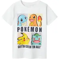 Name it T-skjorte - Noos - NkmDazz Pokémon - Bright White m. Try - - 9-10 år (134-140) - T-skjorte