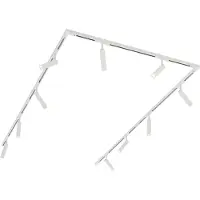 QAZQA Moderne skinnesystem med 10 spotlights hvitt 1-fase - Slimline Uzzy