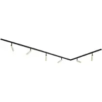 QAZQA Moderne skinnesystem med 6 beige og sorte spotlights 1-fase - Slimline Uzzy