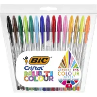 BIC Cristal Multicolour, Tynn spiss, 15 stykker