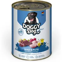 Doggy Dog Økonomipakke Adult 24 x 800 g - Oksekjøtt og kalkun