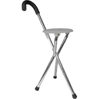 Seniorshop Klapstol-stokk med sete og 3 ben