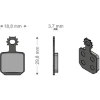 Brenta Ciclo Performance Tech Mt5/mt7 Magura (4 Pieces) Skivebremseklosser