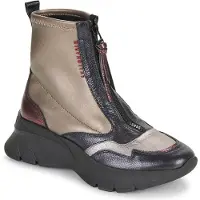 Hispanitas for woman. CHI243628 Bronze leather sports ankle boots (41), 3 to 5 cm, Zip, Casual