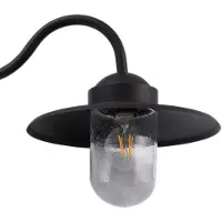 LINDBY utendørs vegglampe Bilma, rustfarget, glass, 29 cm