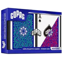 Copag 1546 Neoteric Poker size - Standard indekskort dobbel kortstokk (rød og grønn)