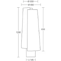 HerzBlut gulvlampe Jojo, tre, brun/creme, 120 cm, E27