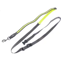 Nomad Tales Spirit USB LED joggebånd i neongult og grått - 180 - 250 cm lang, 25 mm bred