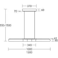 HerzBlut LED-hengelampe Lana del nero, tre, dimbar