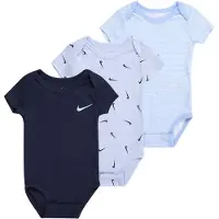 Nike Bodyer k/e - 3-pack - Kobolt Bliss Heather - - 9 md - Kortermet body