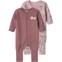 Name it Nattdrakt - Noos - NbfNightsuit - 2-pack - Grape Shake - - 3 år (98) - Nattdrakt