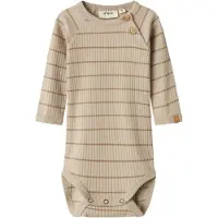 Lil´ Atelier Lil' Atelier Body I/e - Rib - NbmKail - Ren kasjmir m. Striper - - 56 - Langermet Body