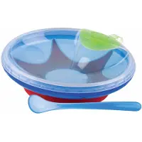 Nuby Varmeskål m. Skje - Blå - - OneSize - Skål