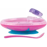 Nuby Varmeskål m. Skje - Rosa - - OneSize - Skål