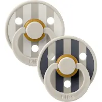 BIBS Colour Smokker - Str. 1 - 2-pack - Rund - Sand/Sand - - 0-6 md - Smokk