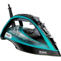 Tefal Ultimate Pure FV9844 tørr- og dampstrykejern 3200 W 350 ml, svart/blå