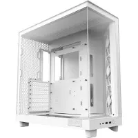 NZXT H series H6 Flow - Mid tower - ATX - sidepanel med vindu (herdet glass) - ingen strømforsyning - matt hvit - USB/lyd