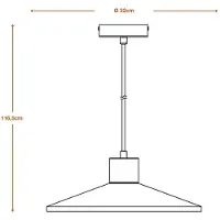 Ledvance Concrete Wood hengelampe, Ø 32 cm, betong, grå