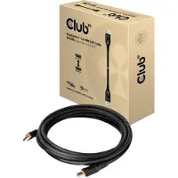 Club 3D - DisplayPort-kabel - DisplayPort (hann) låst til DisplayPort (hann) låst - DisplayPort 1.4 - 5 m - 8K-støtte