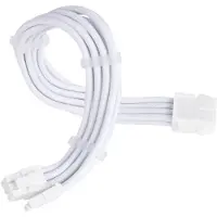 Silverstone SST-PP07E-PCI8W-V2 strømkabelforlenger (PCIe 8-pin 6+2, hvit, 30 cm)