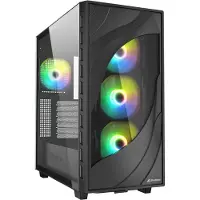 Sharkoon Rebel C80G RGB - Tower - ATX - sidepanel med vindu (herdet glass) - ingen strømforsyning (ATX) - USB/lyd