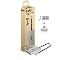 Club 3D - Video adapter - 24 pin USB-C (hann) til DisplayPort (hunn) - Thunderbolt 3 / DisplayPort 1.4 - 23.5 cm - 8K 60Hz støtte
