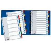 Esselte - Inndeler - 6 deler - for A4 - med fliker - hvit